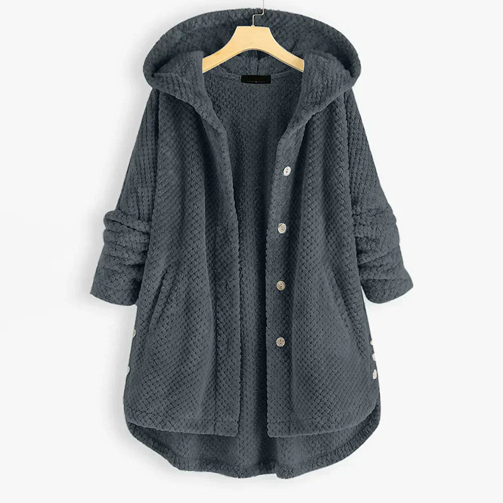 Damen Kapuzenfleece mit weicher Webstruktur