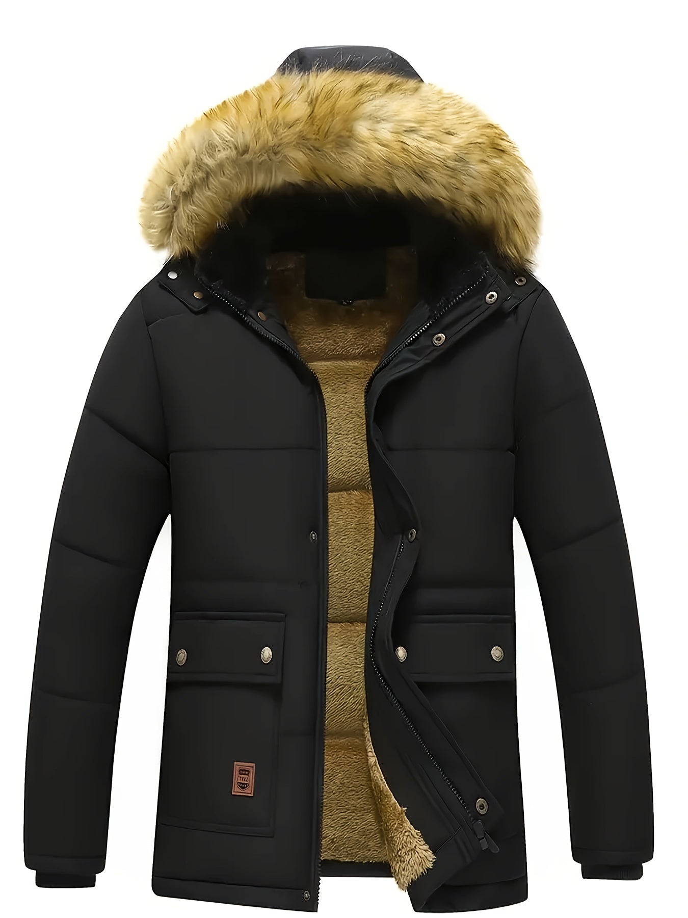 Warme Reißverschluss Gepolsterte Winter Jacke Für Herren | Perfekt für Outdoor-Aktivitäten