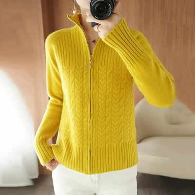 Strickjacke mit Zipper | Weiches Material | Lässige Eleganz