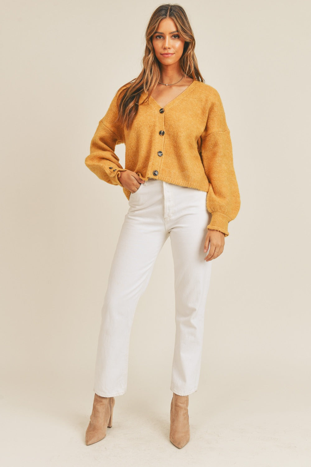 Strick-Cardigan | Oversized-Ärmel | Lässige Eleganz