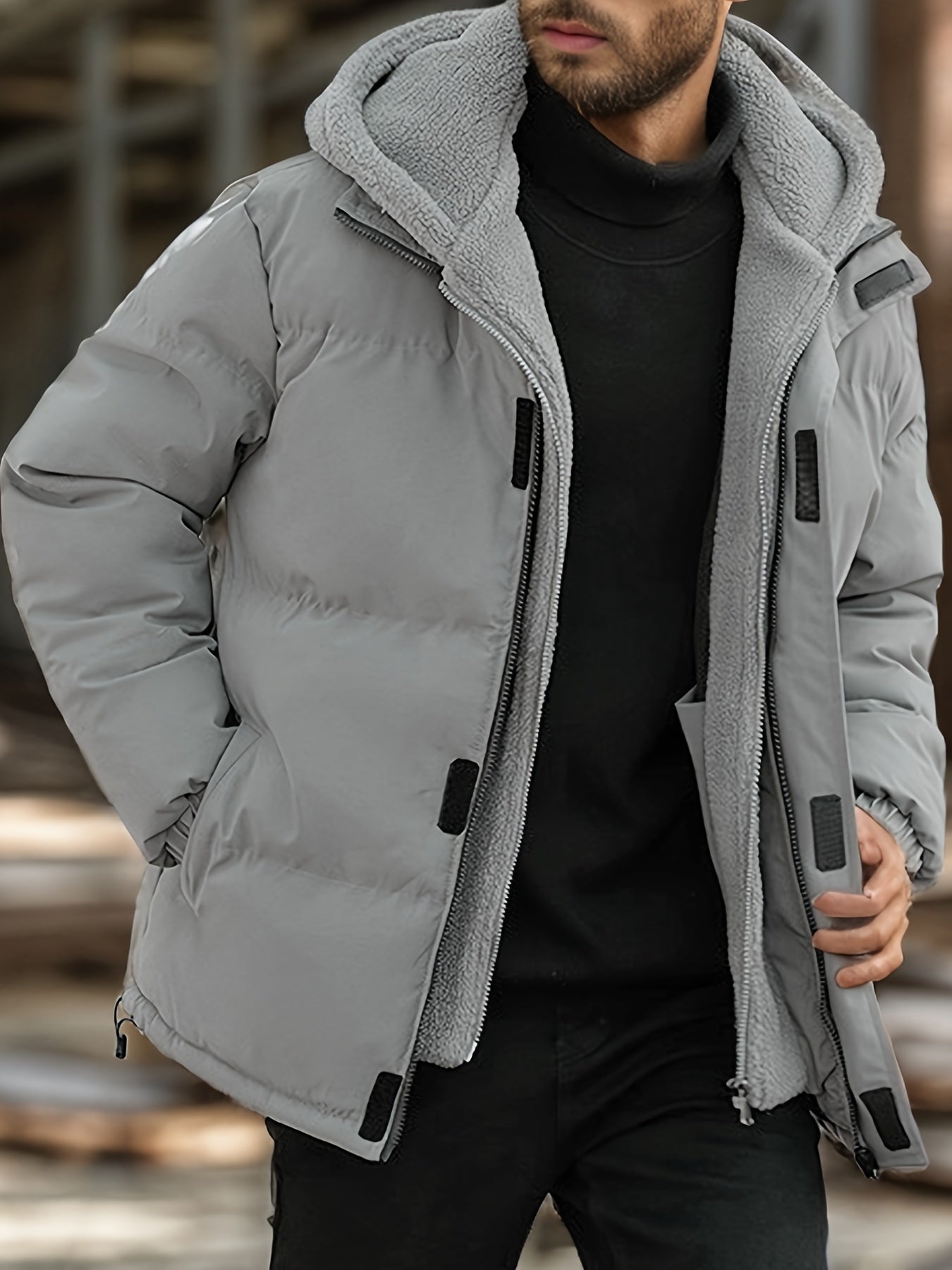 Stilvolle Lässige Warme Gepolsterte Winterjacke Für Herren | Perfekt für den Alltag