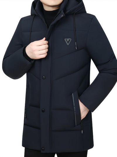 Warme Verdickte Kapuzen Winterjacke Für Herren | Perfekt Für Outdoor-Aktivitäten