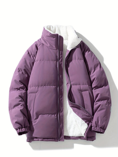 Warme modische Fleece-Puffer-Winterjacke für Damen | Perfekt für Outdoor-Aktivitäten
