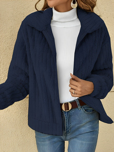 Teddy Damen Jacke Kurz | Kuschelig Bequem