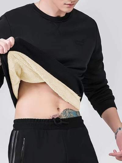 Lässiger einfarbiger Baumwolle Sweatshirt für Männer | Ideal für jeden Tag