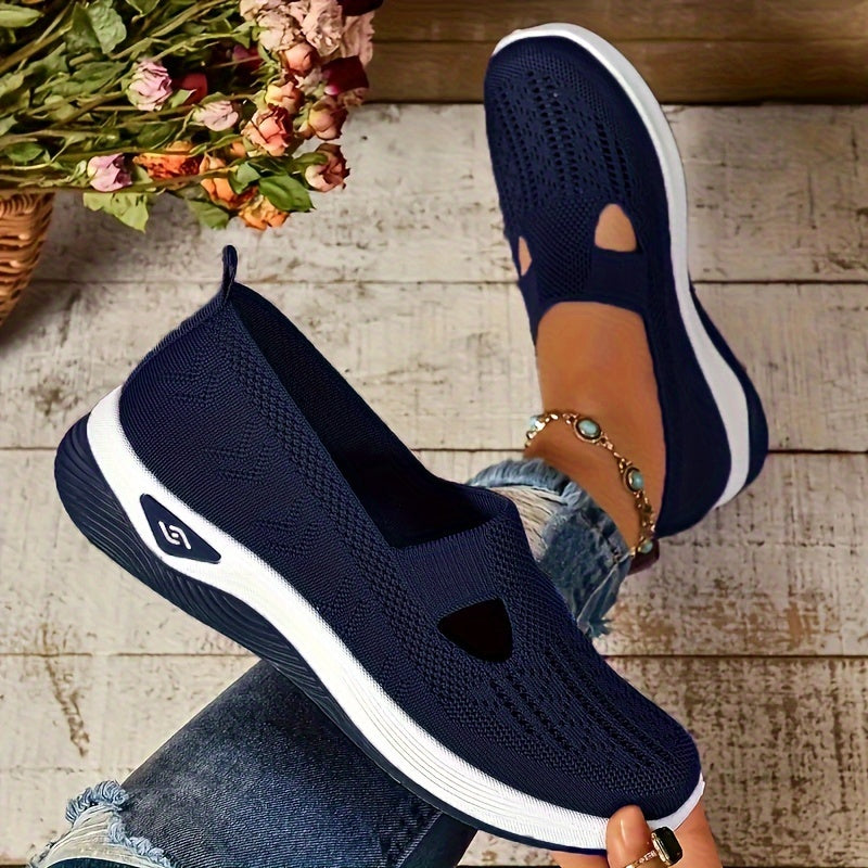 Modische Leichte Strick-Cut-Out Sneaker für Damen | Perfekt für lässige Tage