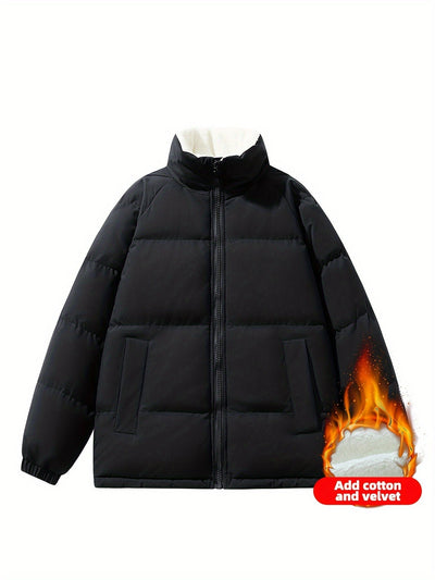Warme modische Fleece-Puffer-Winterjacke für Damen | Perfekt für Outdoor-Aktivitäten