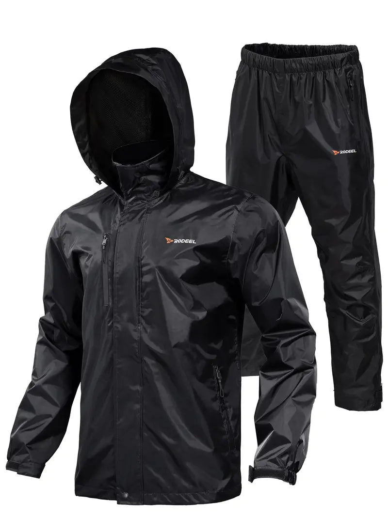 Bequeme Outdoor Atmungsaktive Regenjacke Mit Hose Für Herren | Perfekt Für Outdoor-Aktivitäten