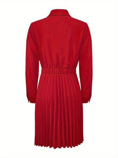 Lässiges Langarm Mit Knöpfen Midi Kleid Für Damen | Perfekt für Casual Days
