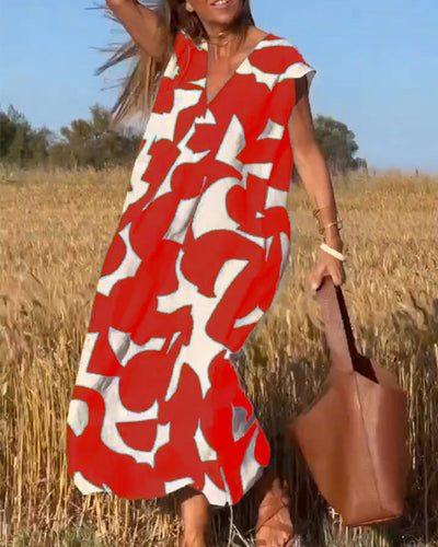 Camillechic™ – Damen Kleid Hochzeitsgast Mit Elegantem V-Ausschnitt