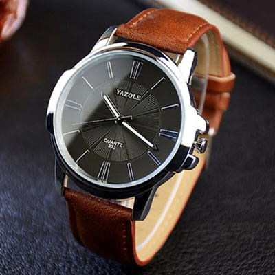 van Baerle® - Luxuriöse Blaues Glas Lederuhr