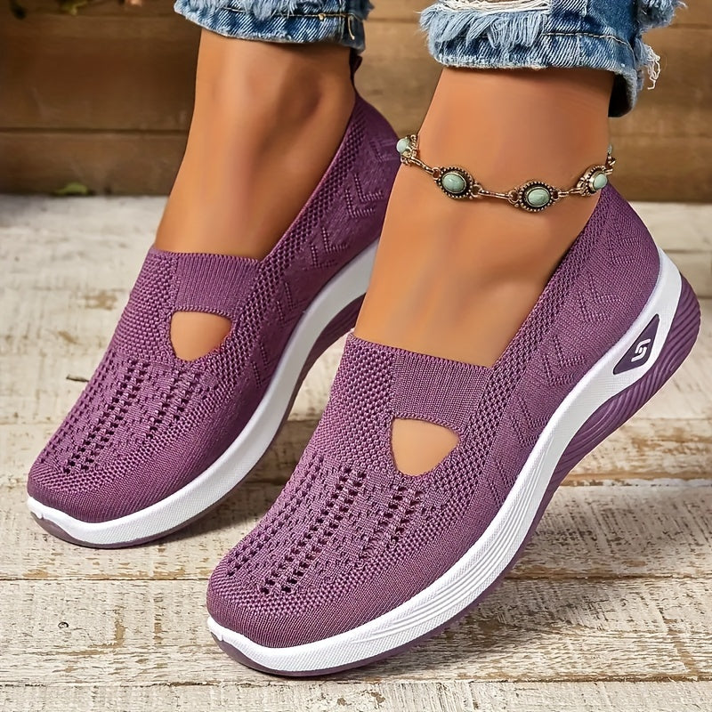 Modische Leichte Strick-Cut-Out Sneaker für Damen | Perfekt für lässige Tage