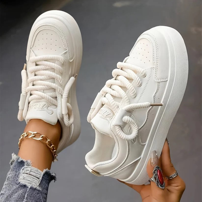 Einfache Lässige Einfarbige Sneakers für Damen | Perfekt für den Alltag