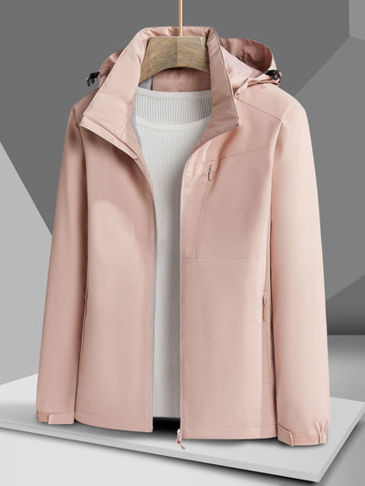 Wasserdichte elegante Fleece-Winterjacke mit Kapuze für Damen | Ideal für den Winter