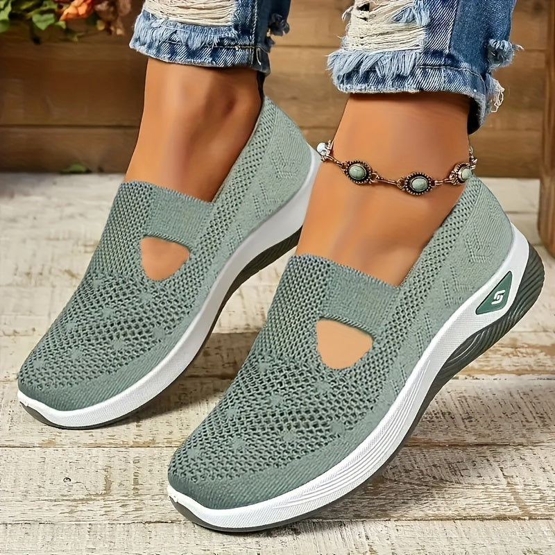 Modische Leichte Strick-Cut-Out Sneaker für Damen | Perfekt für lässige Tage