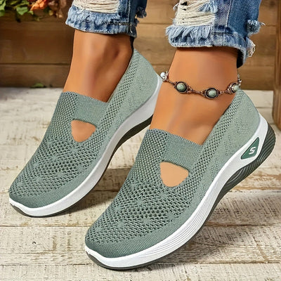 Modische Leichte Strick-Cut-Out Sneaker für Damen | Perfekt für lässige Tage