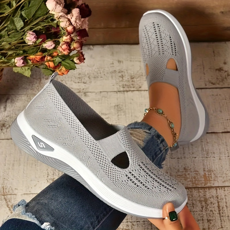 Modische Leichte Strick-Cut-Out Sneaker für Damen | Perfekt für lässige Tage