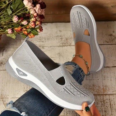 Modische Leichte Strick-Cut-Out Sneaker für Damen | Perfekt für lässige Tage