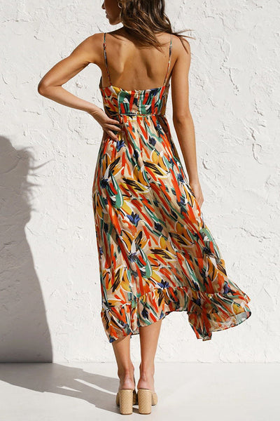 Charity™ – Damen Midikleid Mit Figurschmeichelnder Silhouette & Farbenfrohem Design