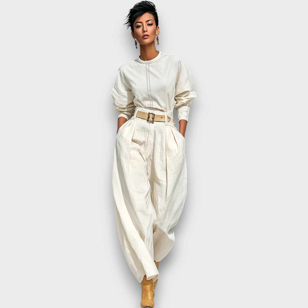 Solenne – Zweiteiliges Set mit Bluse und weiter Hose