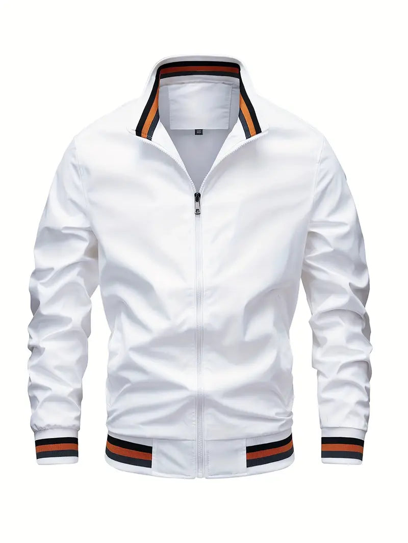Stanton - Lässige Stehkragen Zip Up Jacke
