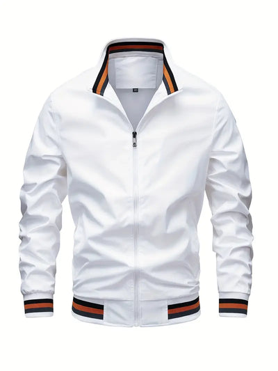 Stanton - Lässige Stehkragen Zip Up Jacke