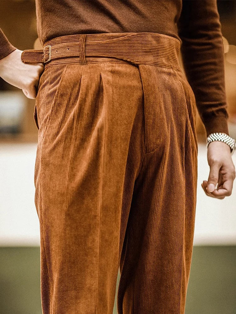 Herren Vintage Cord Hose im Retro-Schnitt