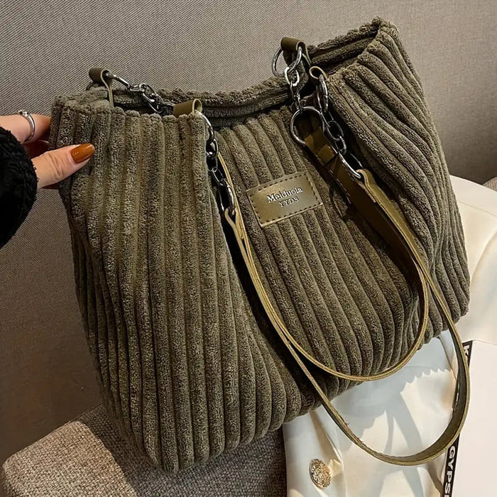 Elegante Cordtasche | Weiche Struktur | Trendiges Design