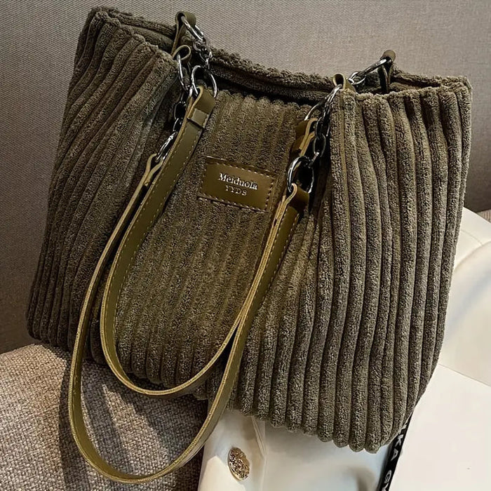 Elegante Cordtasche | Weiche Struktur | Trendiges Design