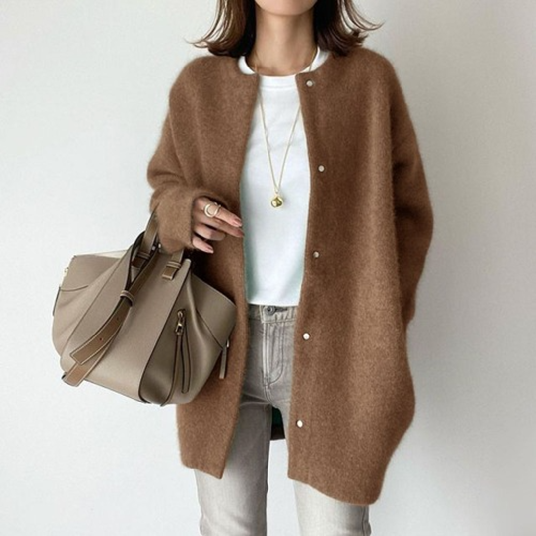 Elegante Damen-Wolljacke – Weicher und hochwertiger Mantel für stilvolle Outfits