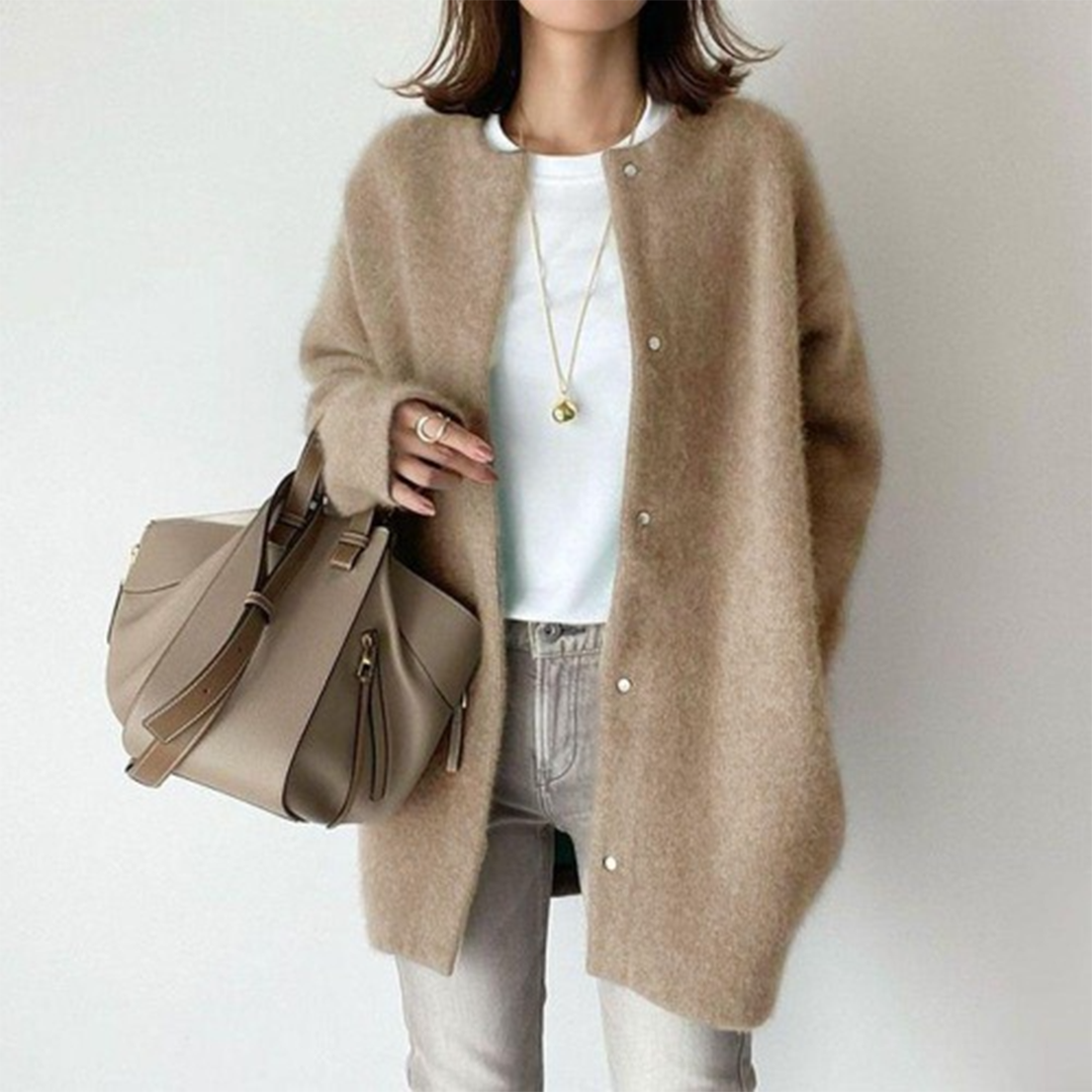 Elegante Damen-Wolljacke – Weicher und hochwertiger Mantel für stilvolle Outfits