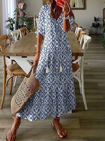 Anna™ – Damen Bohemian Sommerkleid mit Fließender Silhouette