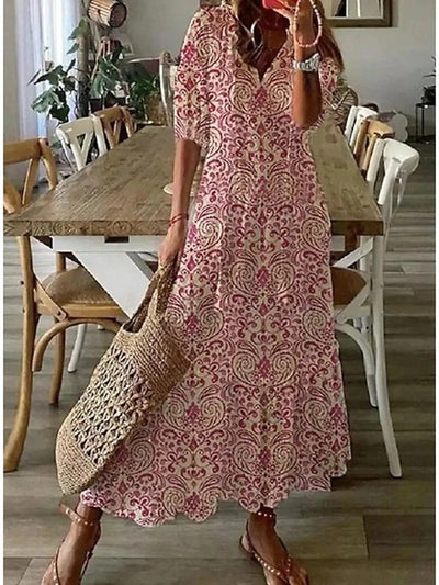 Anna™ – Damen Bohemian Sommerkleid mit Fließender Silhouette