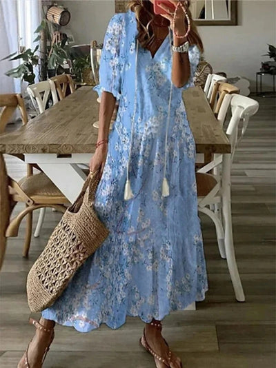 Anna™ – Damen Bohemian Sommerkleid mit Fließender Silhouette