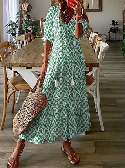 Anna™ – Damen Bohemian Sommerkleid mit Fließender Silhouette