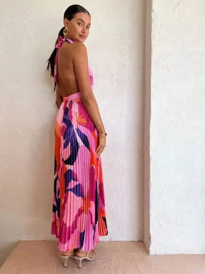 Aylina | Elegantes Maxikleid mit tiefem V-Ausschnitt