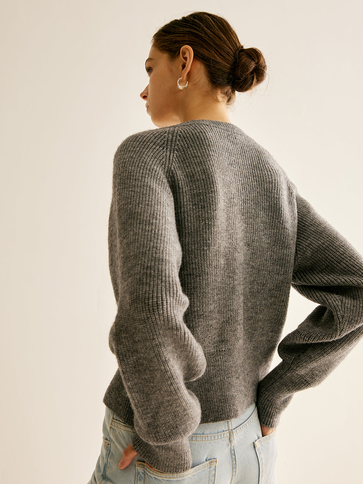 Strickjacke mit Knöpfen | Gerippte Struktur | Zeitloser Komfort
