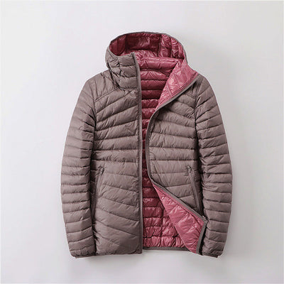 Warme lässige gepolsterte wasserdichte Regenjacke mit Kapuze für Damen | Perfekt für Herbst/Winter