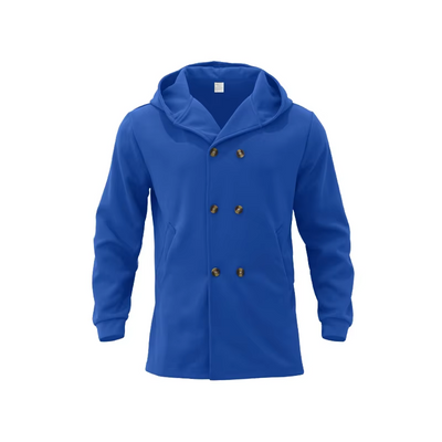 Herren Wollmantel Mit Kapuze - Doppelreihig Warm & Elegant