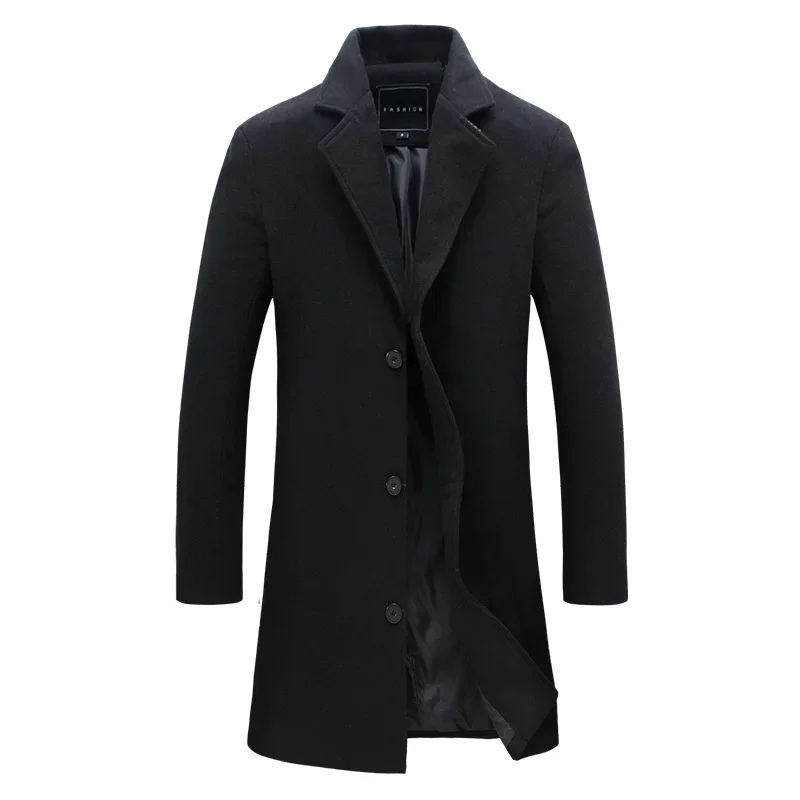 Herren Wintermantel - Eleganter Wollmantel mit warmer Fütterung für Business & Freizeit
