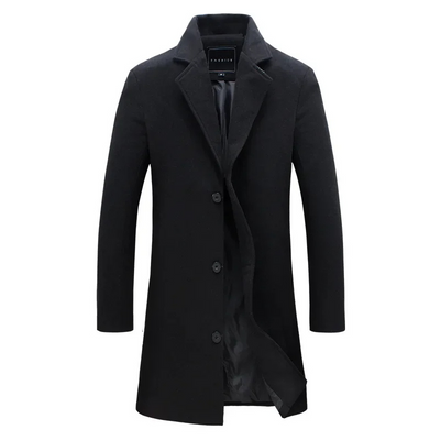 Herren Wintermantel - Eleganter Wollmantel mit warmer Fütterung für Business & Freizeit