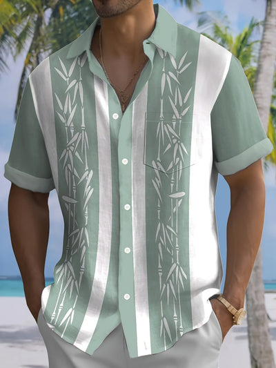 BambooWave™ – Herren Kurzarmhemd mit stylischem Bambus Design