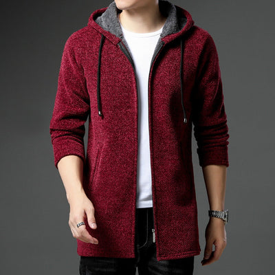 Strickjacke mit Kapuze | Reißverschluss | Lässiger Komfort