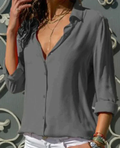 DemiChic™ – Damenbluse aus Chiffon mit Eleganten Stickereien & Leichtigkeit