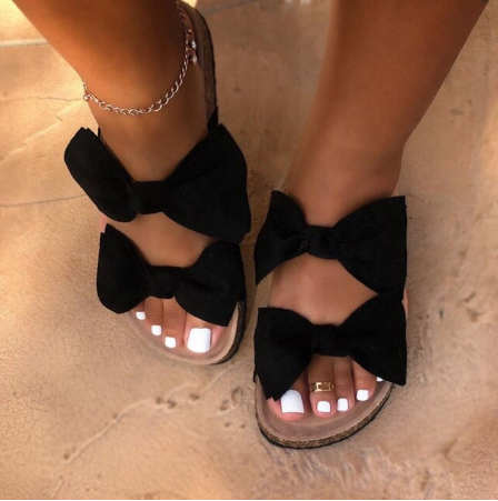 Arci - Elegante Damen Sandalen mit Doppel Schleife Sommer
