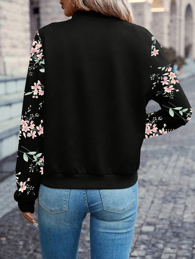 BloomAura™ – Elegante Damen Bomberjacke mit Reißverschluss