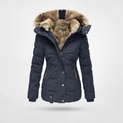 Winterjacke Damen Mit Kapuze | Wintermantel Gefüttert Mit Reißverschluss