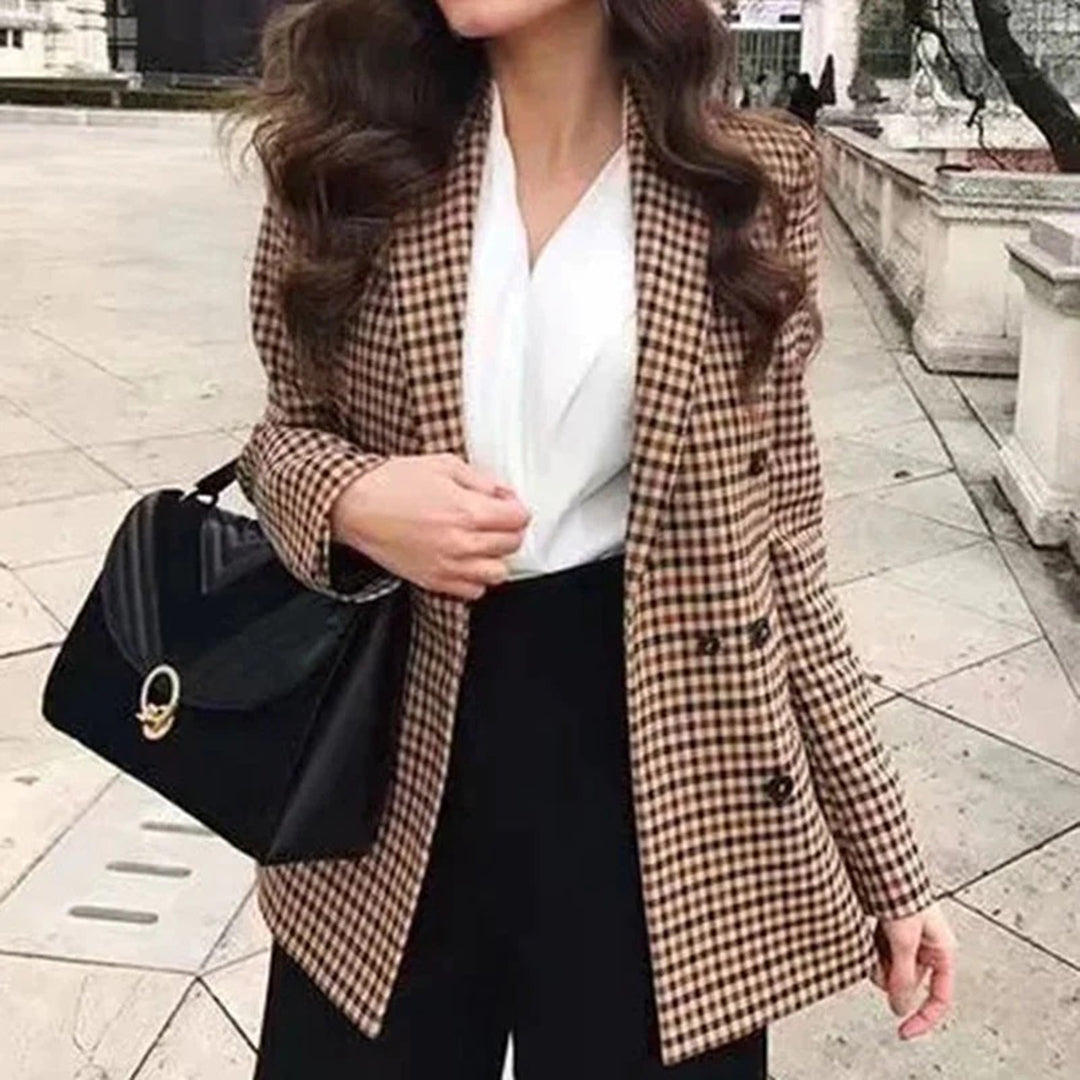 Maßgeschneiderter Blazer mit Karomuster für Frauen