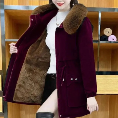 Vintage Baumwollwinter Parka Mit Kapuze Für Damen | Ideal für den Winter