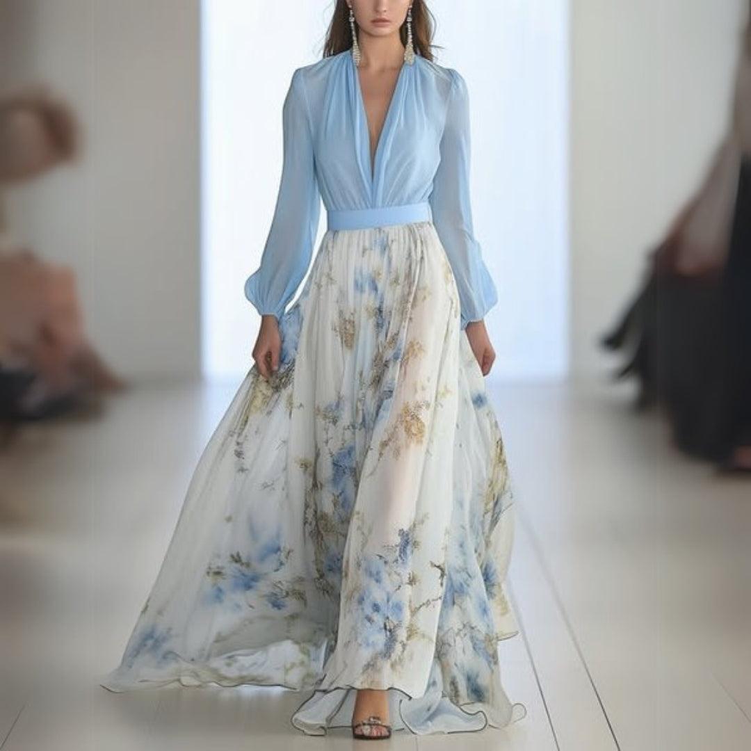 Tonette - Atemberaubendes Blumen Maxikleid